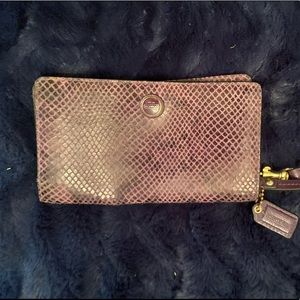 Coach purple wristlet